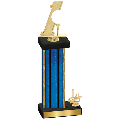 Accented Single Blue Glacier First Place Golf Trophy