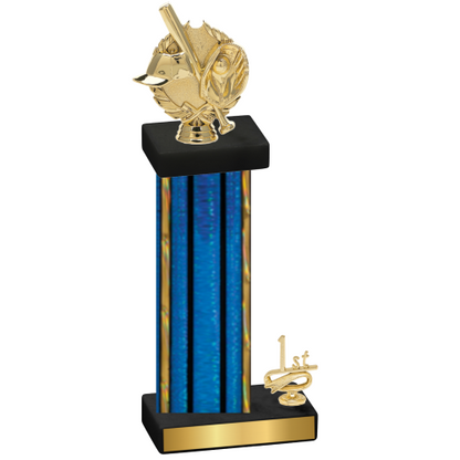 Accented Single Blue Glacier First Place Baseball Trophy