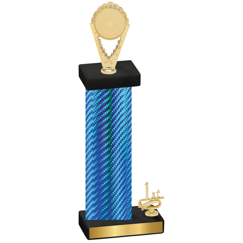 Accented Single Blue Carbon Fiber First Place Insert Trophy