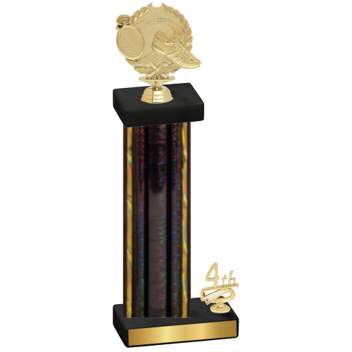 Accented Single Black Glacier Fourth Place Running Trophy