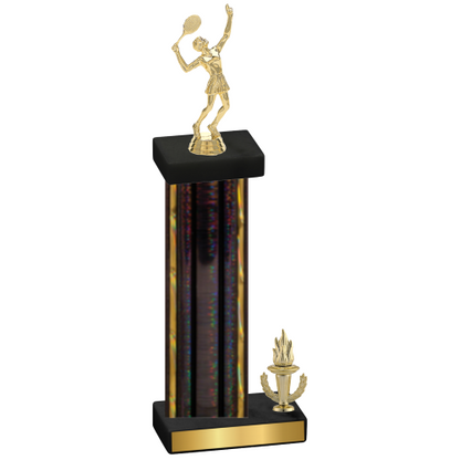 Accented Single Black Glacier Victory Tennis Trophy