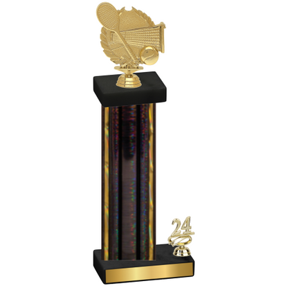 Accented Single Black Glacier Year Tennis Trophy