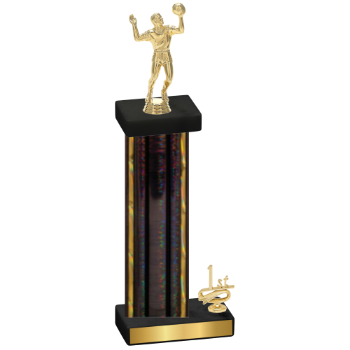 Accented Single Black Glacier First Place Volleyball Trophy