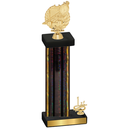 Accented Single Black Glacier First Place Swimming Trophy