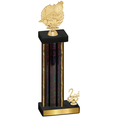 Accented Single Black Glacier Second Place Swimming Trophy