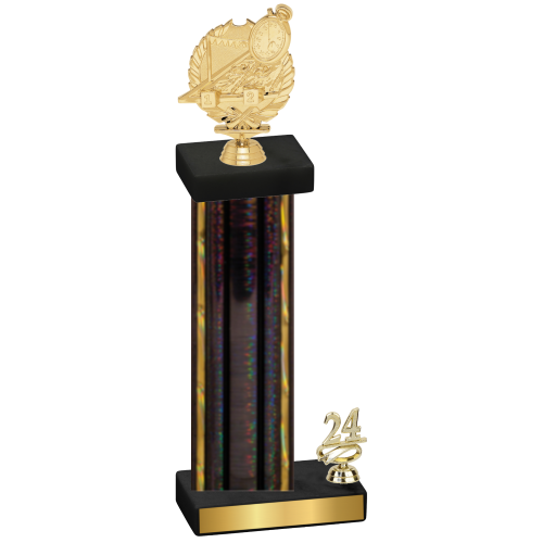 Accented Single Black Glacier Year Swimming Trophy