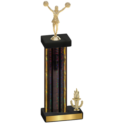 Accented Single Black Glacier Victory Cheerleading Trophy