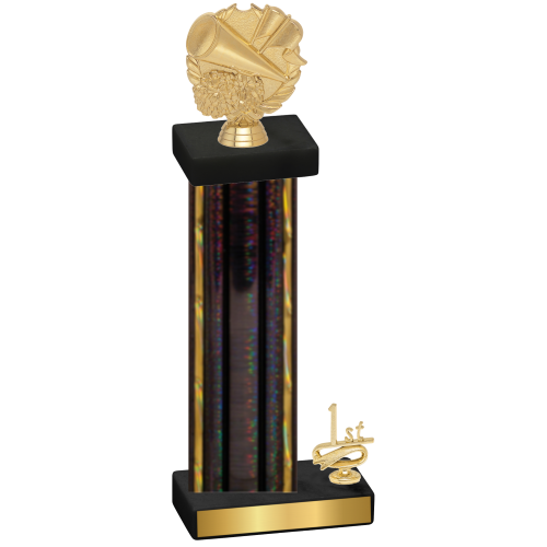 Accented Single Black Glacier First Place Cheerleading Trophy