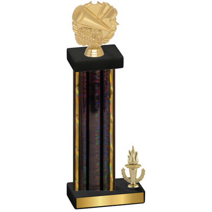 Accented Single Black Glacier Victory Cheerleading Trophy