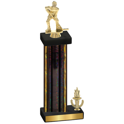 Accented Single Black Glacier Victory Hockey Trophy