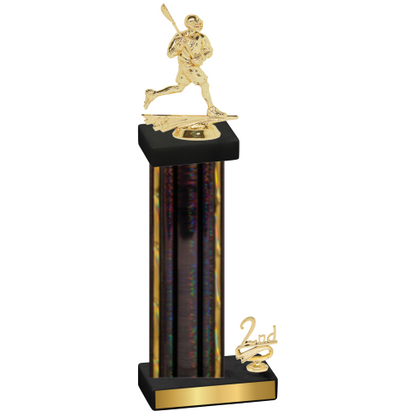 Accented Single Black Glacier Second Place Lacrosse Trophy