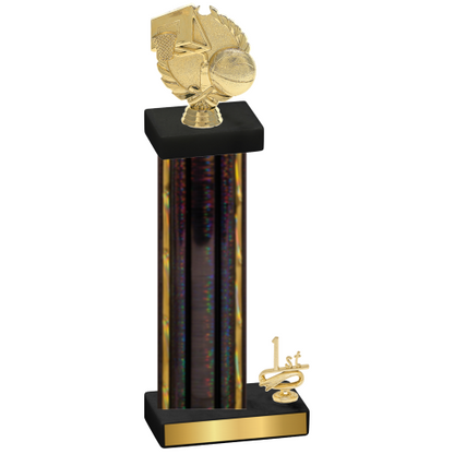 Accented Single Black Glacier First Place Basketball Trophy