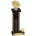 Accented Single Black Glacier Second Place Basketball Trophy