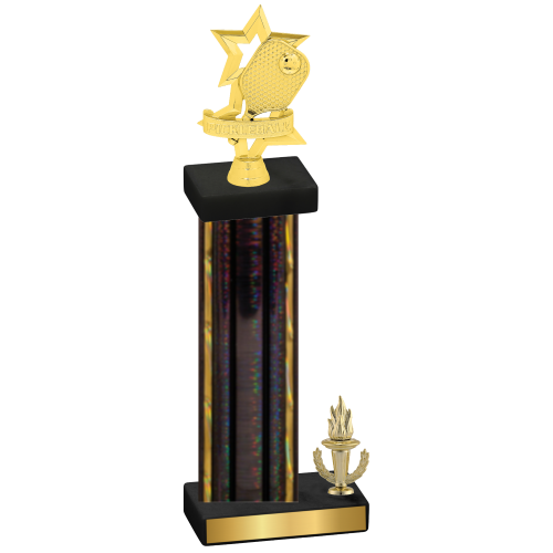 Accented Single Black Glacier Victory Pickleball Trophy