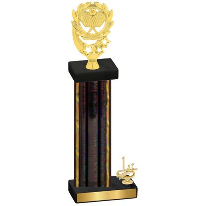 Accented Single Black Glacier First Place Pickleball Trophy