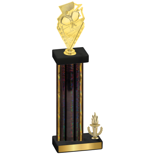 Accented Single Black Glacier Victory Pickleball Trophy