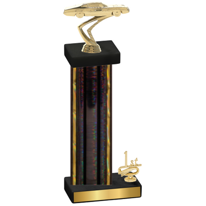 Accented Single Black Glacier First Place Cars Trophy