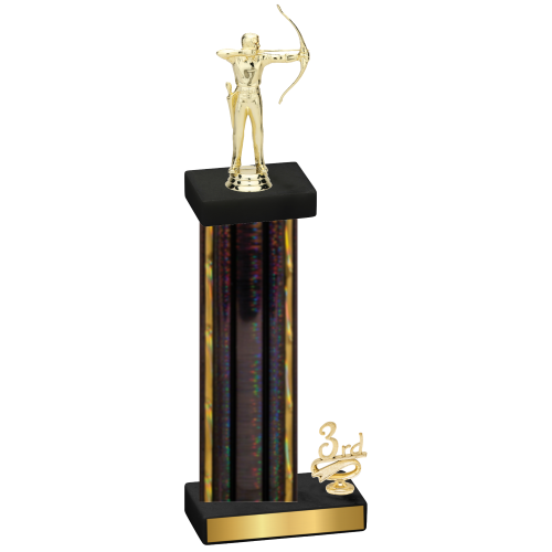 Accented Single Black Glacier Third Place Archery Trophy