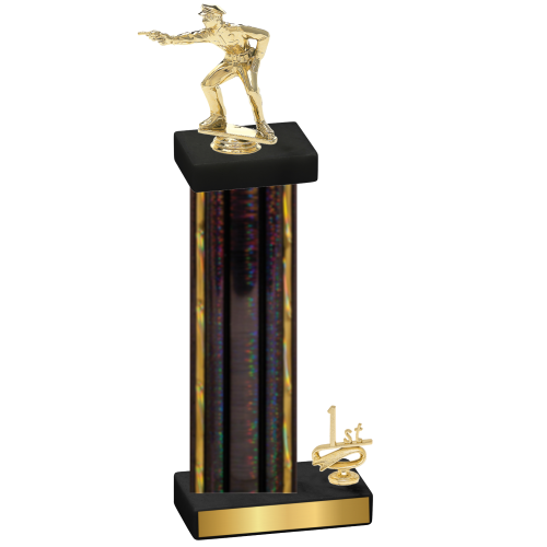 Accented Single Black Glacier First Place Shooter Trophy