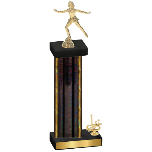 Accented Single Black Glacier First Place Skater Trophy