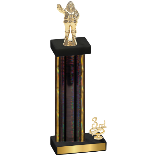 Accented Single Black Glacier Third Place Holiday Trophy