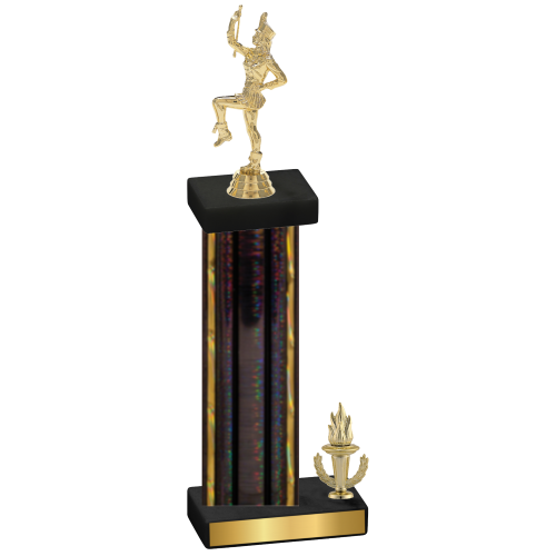 Accented Single Black Glacier Victory Majorette Trophy