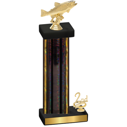 Accented Single Black Glacier Second Place Fishing Trophy