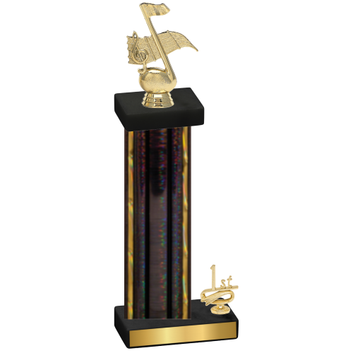 Accented Single Black Glacier First Place Music Trophy