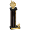 Accented Single Black Glacier First Place Baseball Trophy