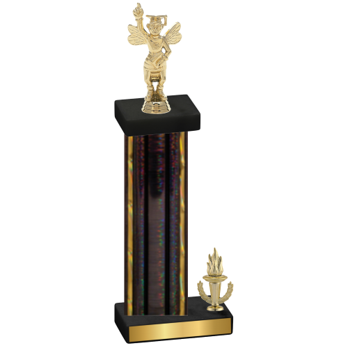 Accented Single Black Glacier Victory Academics Trophy