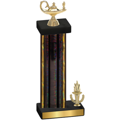 Accented Single Black Glacier Victory Academics Trophy