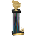 Accented Single Black Carbon Fiber First Place Tennis Trophy