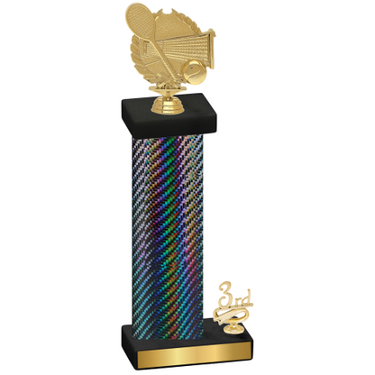 Accented Single Black Carbon Fiber Third Place Tennis Trophy