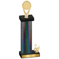 Accented Single Black Carbon Fiber Second Place Insert Trophy