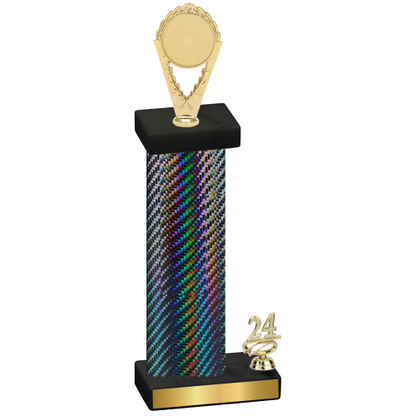 Accented Single Black Carbon Fiber Year Insert Trophy