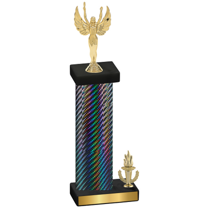 Accented Single Black Carbon Fiber Victory Victory Trophy