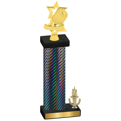 Accented Single Black Carbon Fiber Victory Pickleball Trophy