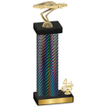 Accented Single Black Carbon Fiber Fourth Place Cars Trophy