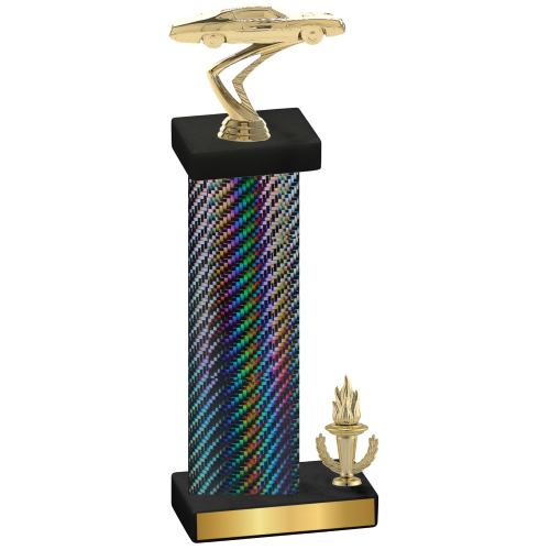 Accented Single Black Carbon Fiber Victory Cars Trophy