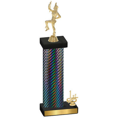 Accented Single Black Carbon Fiber First Place Majorette Trophy