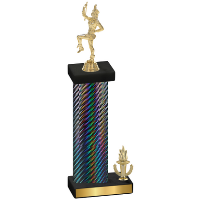 Accented Single Black Carbon Fiber Victory Majorette Trophy