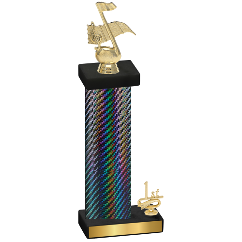 Accented Single Black Carbon Fiber First Place Music Trophy