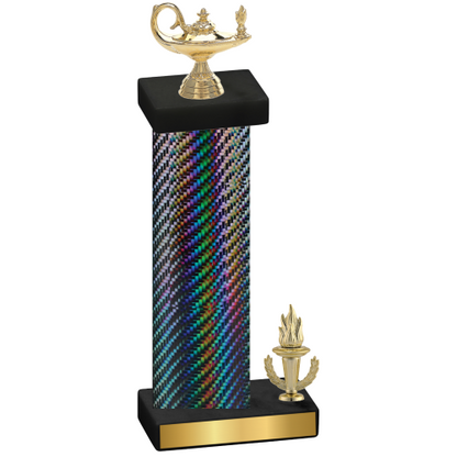 Accented Single Black Carbon Fiber Victory Academics Trophy