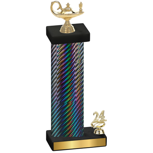 Accented Single Black Carbon Fiber Year Academics Trophy