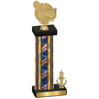 Accented Single Flag USA Victory Tennis Trophy