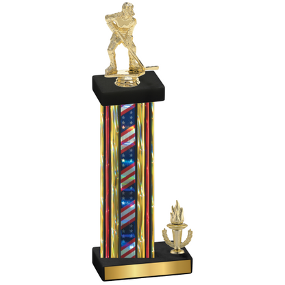 Accented Single Flag USA Victory Hockey Trophy