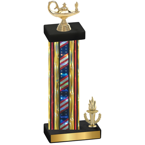 Accented Single Flag USA Victory Academics Trophy