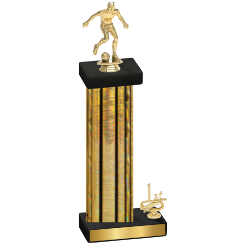 Accented Single Gold Glacier First Place Soccer Trophy