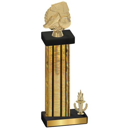 Accented Single Gold Glacier Victory Soccer Trophy