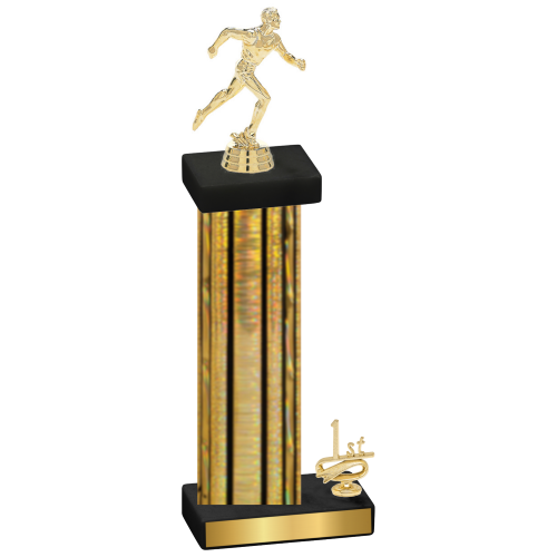 Accented Single Gold Glacier First Place Running Trophy